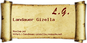 Landauer Gizella névjegykártya